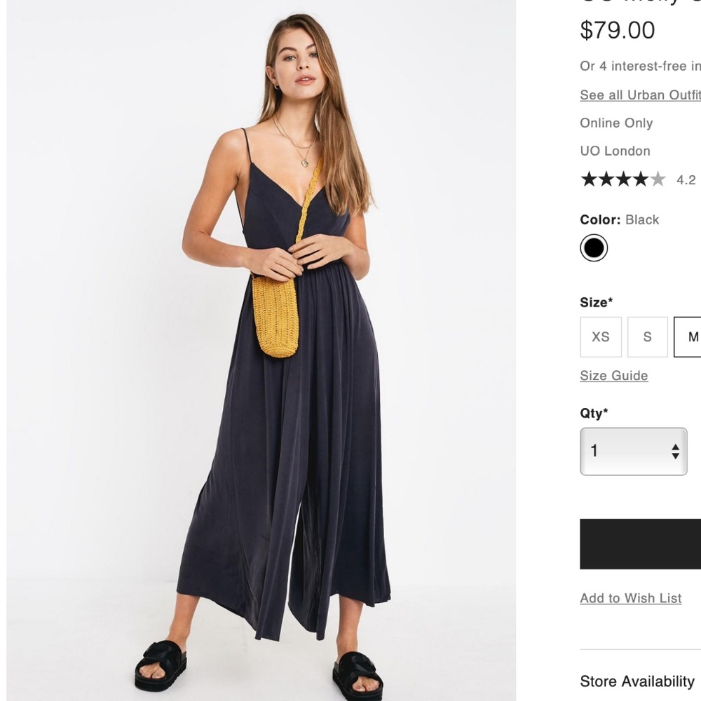 Silence + Noise Molly Culotte Jumpsuit